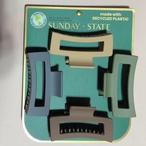 Sunday State Recycled Plastic Hair Clips - Multicolor Set